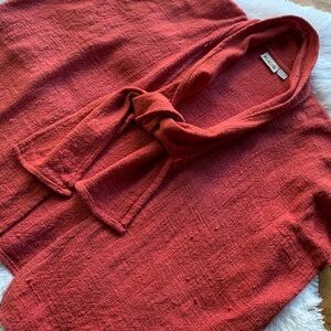 Kioti Vintage Handmade Textured Kimono Styled Boho Minimalist Open Front Top